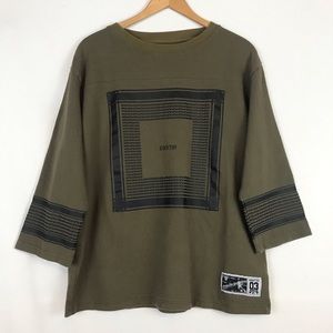 KIKSTYO Sneaker Nuts Green 3/4 Length Tee Medium